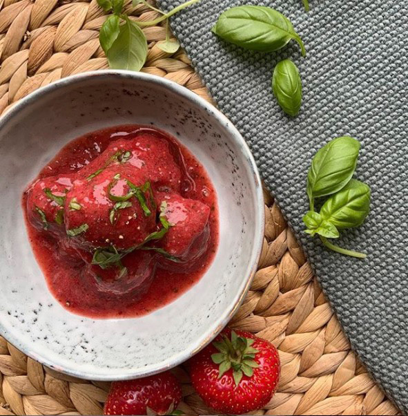 Erdbeersorbet